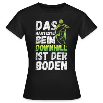 Downhill - Frauen T-Shirt - Schwarz - Vorne - AI Model Female 172 dark (172cm)