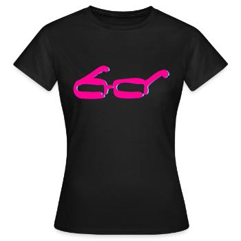 lunettes - T-shirt Femme - noir - Devant - AI Model Female 172 dark (172cm)