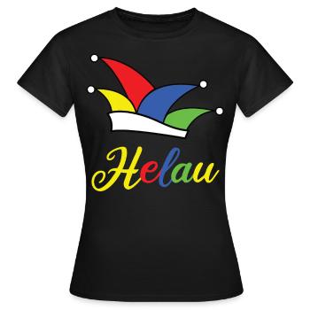 Carnaval Helau - T-shirt Femme - noir - Devant - AI Model Female 172 dark (172cm)