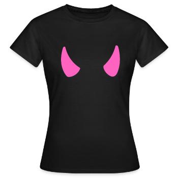 Cornes - T-shirt Femme - noir - Devant - AI Model Female 172 dark (172cm)