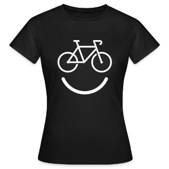 Fahrrad Lachen Spaß Lustig - Frauen T-Shirt - Schwarz - Vorne - AI Model Female 172 dark (172cm)