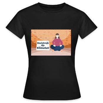 Changement climatique - T-shirt Femme - noir - Devant - AI Model Female 172 dark (172cm)
