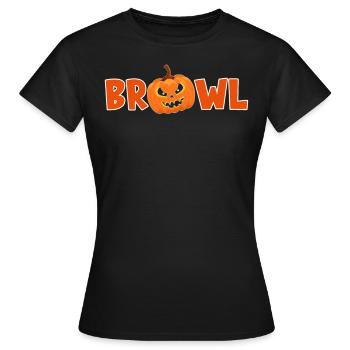 Brawl Halloween Pumpkin Pumpkin Gamer Gamer Gaming - Women's T-Shirt - black - Front - AI Model Female 172 dark (172cm)