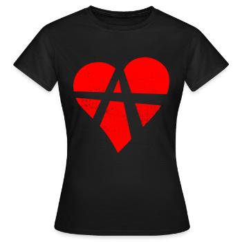 Beziehungsanarchie Symbol RA Relationship Anarchy - Frauen T-Shirt - Schwarz - Vorne - AI Model Female 172 dark (172cm)