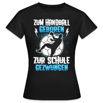 Handball Sport Handballer Handballspieler Geschenk - Frauen T-Shirt - Schwarz - Vorne - AI Model Female 172 dark (172cm)