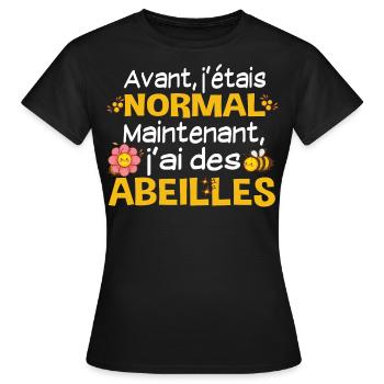 Abeille à miel. Abeilles. Apiculture apiculteur. - T-shirt Femme - noir - Devant - AI Model Female 172 dark (172cm)