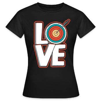 Tir à l’arc Tir à l’arc Cadeau - T-shirt Femme - noir - Devant - AI Model Female 172 dark (172cm)