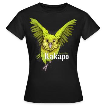 Kakapo - The Parrot from New Zealand - Women's T-Shirt - black - Front - AI Model Female 172 dark (172cm)