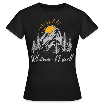 Rhöner Madl - Region Rhön Gebirge - Frauen T-Shirt - Schwarz - Vorne - AI Model Female 172 dark (172cm)