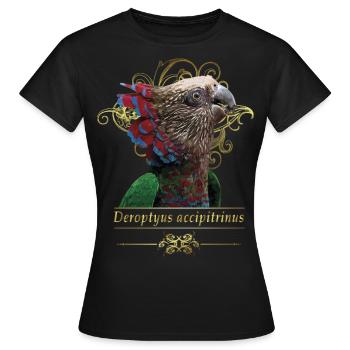 The cacique parrot - Women's T-Shirt - black - Front - AI Model Female 172 dark (172cm)