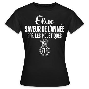Moustique Insecte Piquer Cadeau Humour Suceur - T-shirt Femme - noir - Devant - AI Model Female 172 dark (172cm)