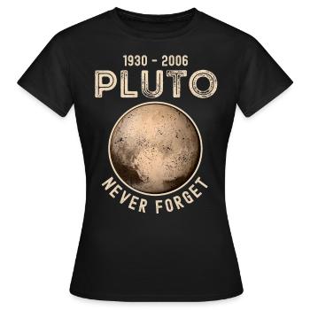 Pluton 1930-2006 n’oublie jamais - T-shirt Femme - noir - Devant - AI Model Female 172 dark (172cm)