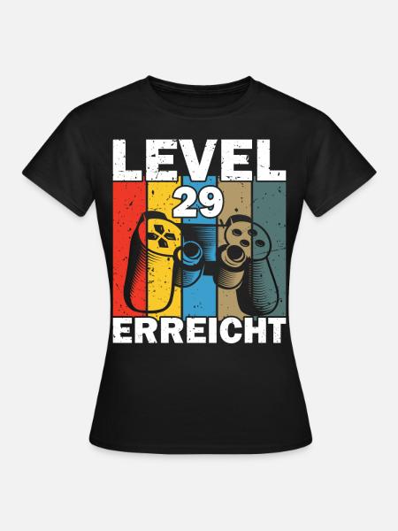 Level 29 Erreicht Gamer - Frauen T-Shirt - Schwarz