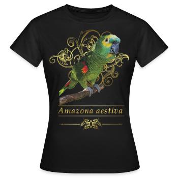 L’amazone à front bleu - T-shirt Femme - noir - Devant - AI Model Female 172 dark (172cm)