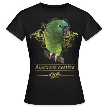 L’amazone à front bleu - T-shirt Femme - noir - Devant - AI Model Female 172 dark (172cm)
