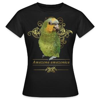 L’Amazone à ailes oranges - T-shirt Femme - noir - Devant - AI Model Female 172 dark (172cm)