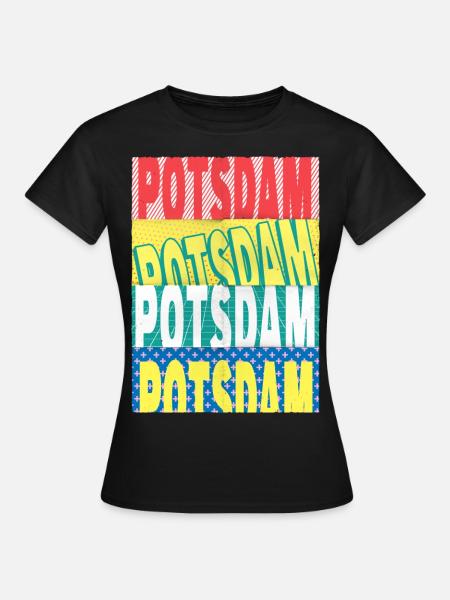 Potsdam Deutschland Stadt Schrift Skyline - Frauen T-Shirt - Schwarz