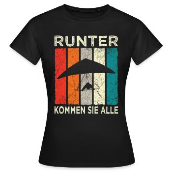 Deltaplane Deltaplane Deltaplane Dragon - T-shirt Femme - noir - Devant - AI Model Female 172 dark (172cm)