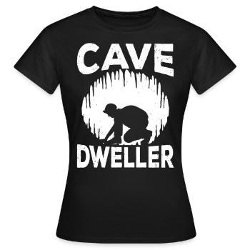 Höhlenbewohner Höhlenforscher Höhlen Erkundung - Frauen T-Shirt - Schwarz - Vorne - AI Model Female 172 dark (172cm)