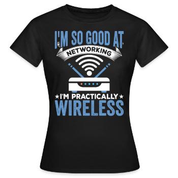 Technicien réseau Administrateur réseau - T-shirt Femme - noir - Devant - AI Model Female 172 dark (172cm)
