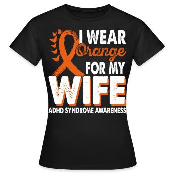 Wear an orange ribbon to the - Women's T-Shirt - black - Front - AI Model Female 172 dark (172cm)