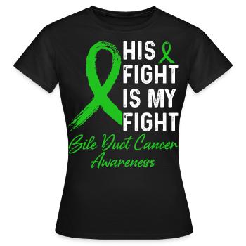 Sensibilisation au cancer des canaux biliaires - T-shirt Femme - noir - Devant - AI Model Female 172 dark (172cm)