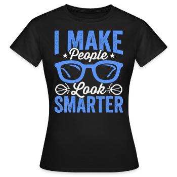 Ophtalmologiste Je fais paraître les gens plus intelligents - T-shirt Femme - noir - Devant - AI Model Female 172 dark (172cm)