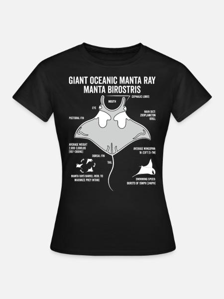 Mantarochen Anatomie Mantarochen Liebhaber - Frauen T-Shirt - Schwarz