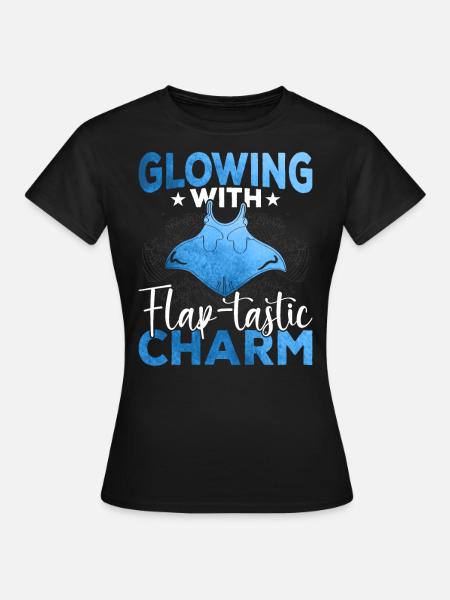 Mantarochen Flap-tastischer Charme Mantarochen - Frauen T-Shirt - Schwarz