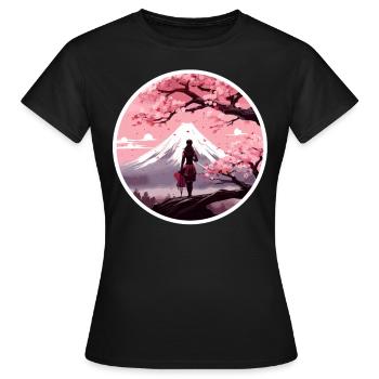 Traditional Japanese Geisha - Frauen T-Shirt - Schwarz - Vorne - AI Model Female 172 dark (172cm)