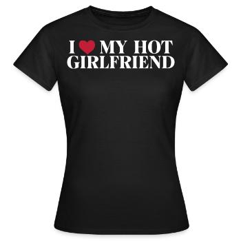 J’aime ma copine sexy, j’aime ma copine - T-shirt Femme - noir - Devant - AI Model Female 172 dark (172cm)