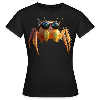Araignée Tarentule Amour Arachnide Araignées - T-shirt Femme - noir - Devant - AI Model Female 172 dark (172cm)