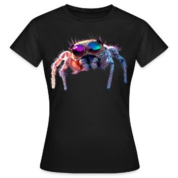 Araignée Tarentule Amour Arachnide Araignées - T-shirt Femme - noir - Devant - AI Model Female 172 dark (172cm)