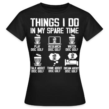 Disc Golf Spieler Disc Golf Disc Golf Spieler - Frauen T-Shirt - Schwarz - Vorne - AI Model Female 172 dark (172cm)