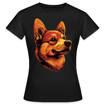 Jouet russe Terrier Chien Jouet russe Russkiy - T-shirt Femme - noir - Devant - AI Model Female 172 dark (172cm)