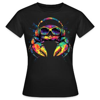 Krebs Krabbe Krebstiere Crab Strandkrabbe Krebse - Frauen T-Shirt - Schwarz - Vorne - AI Model Female 172 dark (172cm)