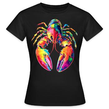 Hummer Krebstiere Großkrebs Lobster Süßer Hummer - Frauen T-Shirt - Schwarz - Vorne - AI Model Female 172 dark (172cm)