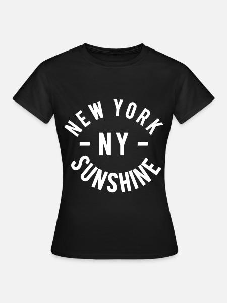 New York Sunshine - Frauen T-Shirt - Schwarz