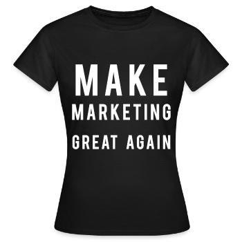 marketing - Women's T-Shirt - black - Front - AI Model Female 172 dark (172cm)