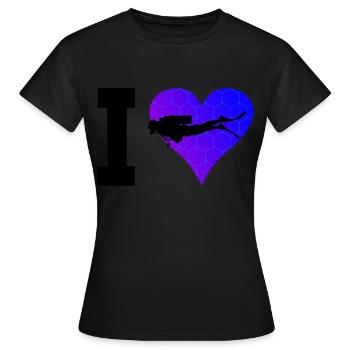 Scuba Diver Scuba Tauchen Scuba Taucher - Frauen T-Shirt - Schwarz - Vorne - AI Model Female 172 dark (172cm)