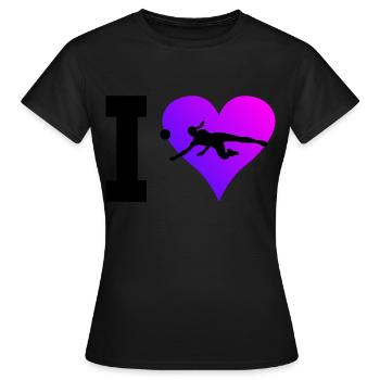 Joueuse de volley-ball joueuse de volley-ball féminin - T-shirt Femme - noir - Devant - AI Model Female 172 dark (172cm)