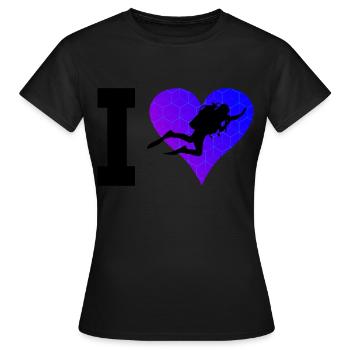 Scuba Tauchen Scuba Taucher Scuba Diver - Frauen T-Shirt - Schwarz - Vorne - AI Model Female 172 dark (172cm)