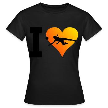 Volley-ball féminin Volley-ball masculin - T-shirt Femme - noir - Devant - AI Model Female 172 dark (172cm)