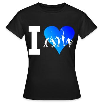 Tennisspielen Tennisspieler Damen Tennis spielen - Frauen T-Shirt - Schwarz - Vorne - AI Model Female 172 dark (172cm)