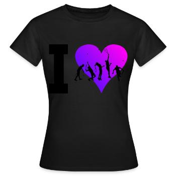 Tennis Tennis Tennis Tennis Femmes Jeux de Tennis - T-shirt Femme - noir - Devant - AI Model Female 172 dark (172cm)