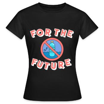 Naturschutz Plastik Klimawandel - Frauen T-Shirt - Schwarz - Vorne - AI Model Female 172 dark (172cm)