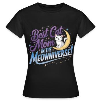 Meilleure maman chat de tout le Miauversum ! - T-shirt Femme - noir - Devant - AI Model Female 172 dark (172cm)
