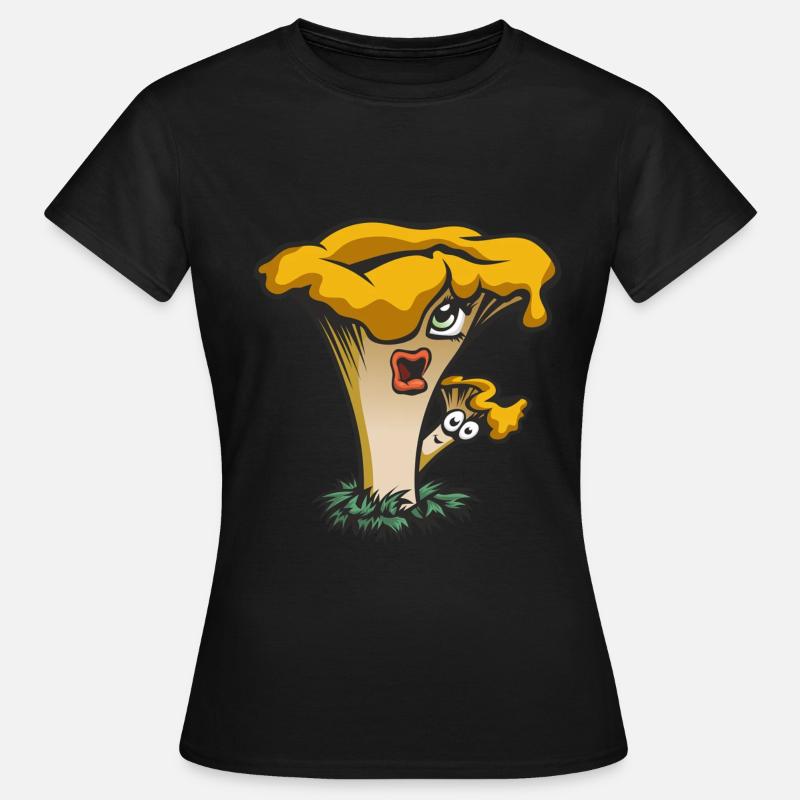 champignon - T-shirt Femme - noir