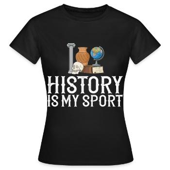 History Teacher Lesson Professor Historian - Women's T-Shirt - black - Front - AI Model Female 172 dark (172cm)