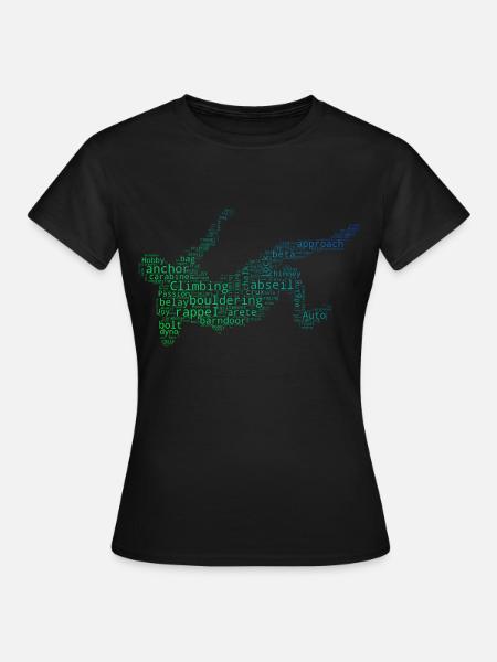 Boulder Damen Bouldern Kletterer Herren - Frauen T-Shirt - Schwarz
